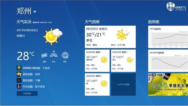 Win8自帶天氣應用無法使用提示所在市場無法使用