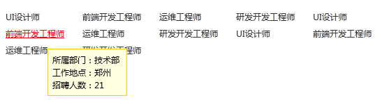 用jquery模仿的a的title屬性的例子